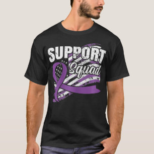 Camiseta Womens Vulvar Cancer Support Squad USA Flag Awaren
