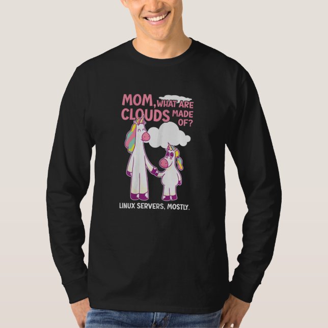Camiseta Womens What Are Clouds Made Of  Linux Cloud Comput (Frente)