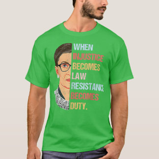 Camiseta Womens When Injustice Becomes Law Resistance Becom