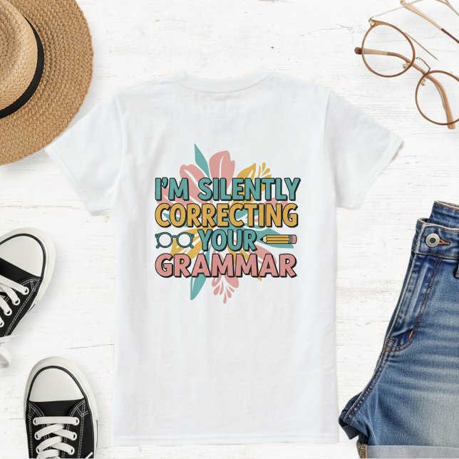 Camiseta Women's White T-Shirt with Irony and Funny Sarcast (Criador carregado)