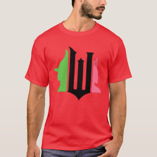 Camiseta Womens Wicked Pink Green Front Back VNeck girl