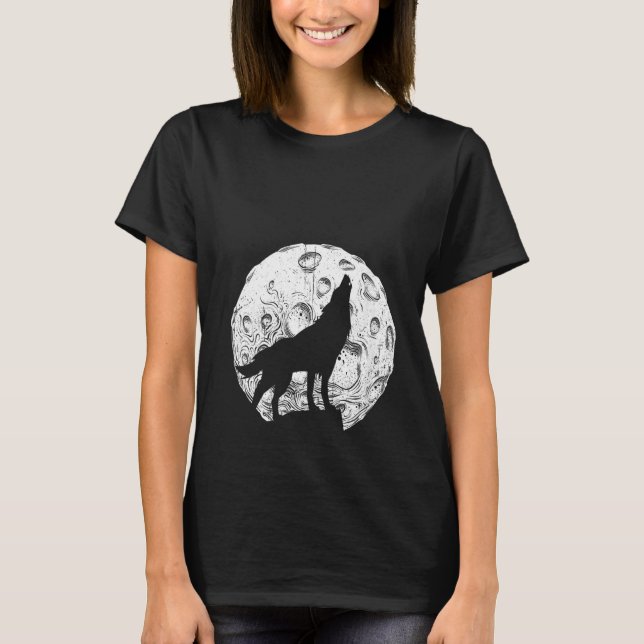 Camiseta Womens Wolf Moon Wolves (Frente)