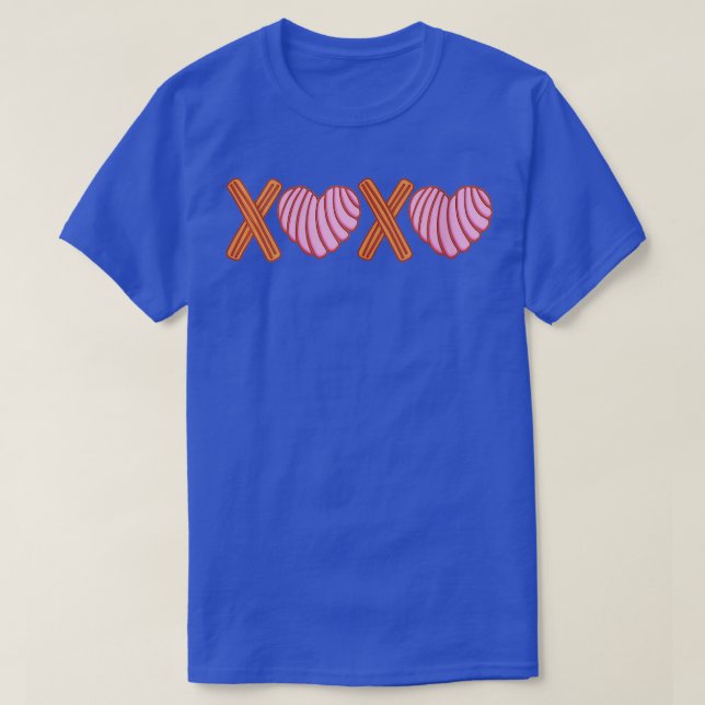 Camiseta Womens XOXO Conchas y Churros Pão Mexicano (Frente do Design)