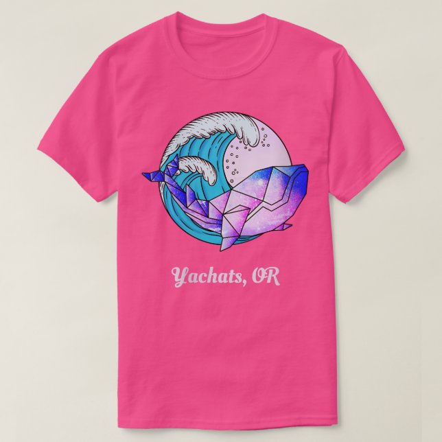 Camiseta Womens Yachats OU Japonês Paint Geométrico Orca Ki (Frente do Design)