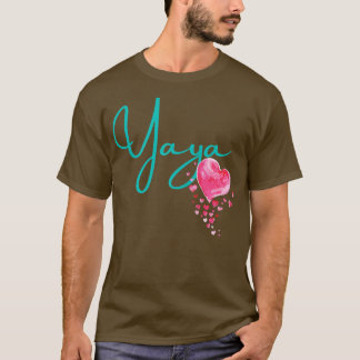 Camiseta Womens Yaya para a avó grega Nicknam