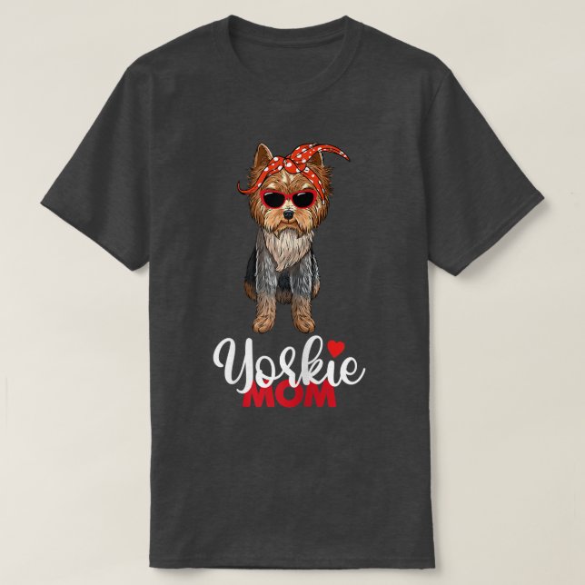 Camiseta Womens Yorkie Mama I Love Yorkie Yorkshire Terrier (Frente do Design)