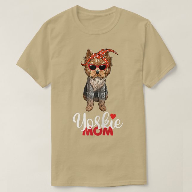Camiseta Womens Yorkie Mama I Love Yorkie Yorkshire Terrier (Frente do Design)