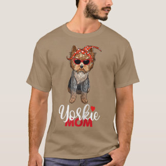 Camiseta Womens Yorkie Mama I Love Yorkie Yorkshire Terrier