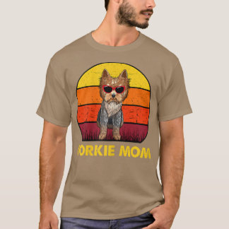 Camiseta Womens Yorkie Mama Retro Vintage Yorkshire Terrier
