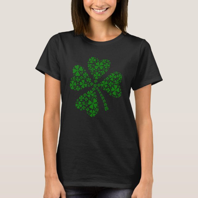 Camiseta Womenu2019s Rua Lucky Green Shamrock Patricku2019s (Frente)