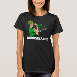 Camiseta Womman Warrior Strong Mental Health Awa (Saúde Men