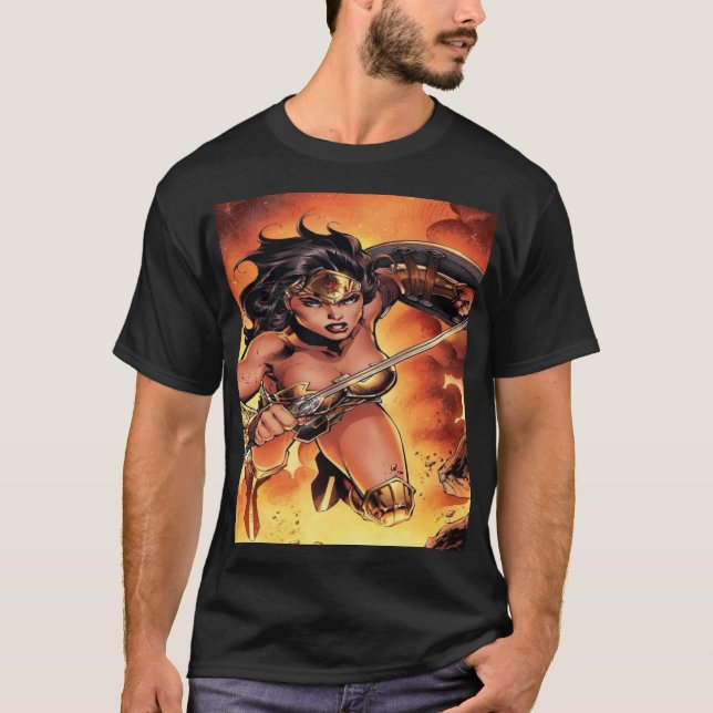 Camiseta Wonder Woman – Amazon Warrior Flame (Frente)