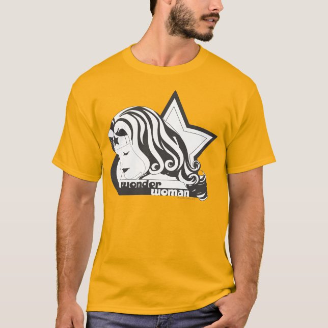 Camiseta Wonder Woman B&W Star (Frente)