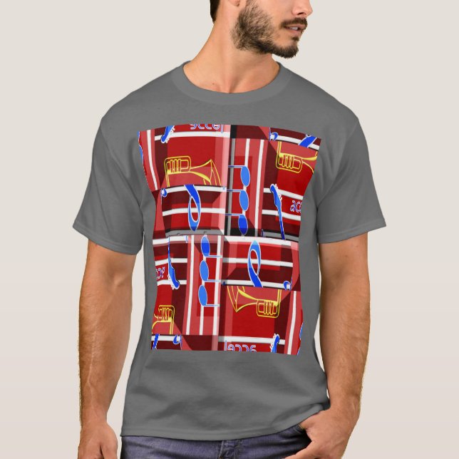 Camiseta Wonderful Music Blue Summer Vibes Geometric Romant (Frente)