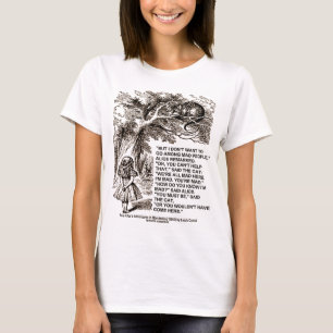 Camiseta Wonderland Alice Vai Entre A Citação De Pessoas 