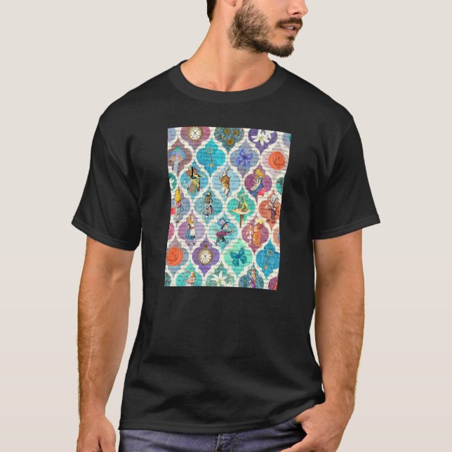 Camiseta Wonderland Collage Pattern (Frente)