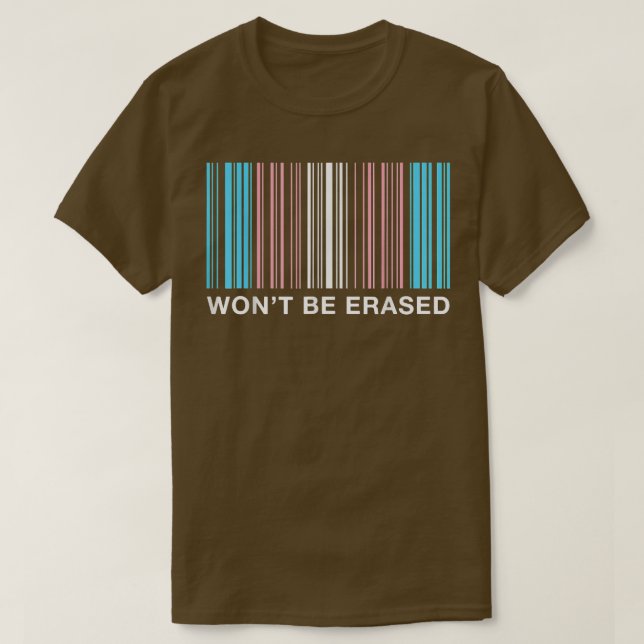 Camiseta WontbeApagar Orgulho Transgênero T Direitos Trans  (Frente do Design)