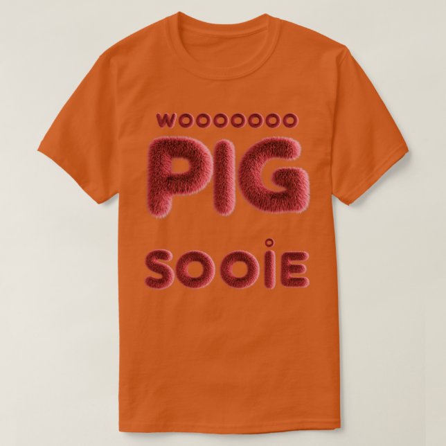 Camiseta Woo Pig FELPUDO WUZZY (Frente do Design)
