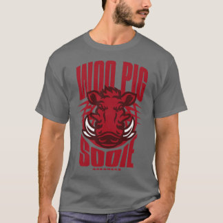 Camiseta Woo Pig Sooie em vermelho-escuro