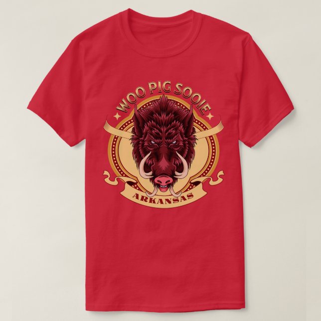 Camiseta Woo Pig Sooie Wild Boar (Frente do Design)