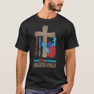 Camiseta Wood Cross Porque Você Importa Gospel T-Shirt