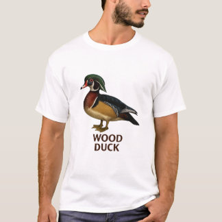 Camiseta Wood Duck T-Shirt: Waterfowl Bird Design 