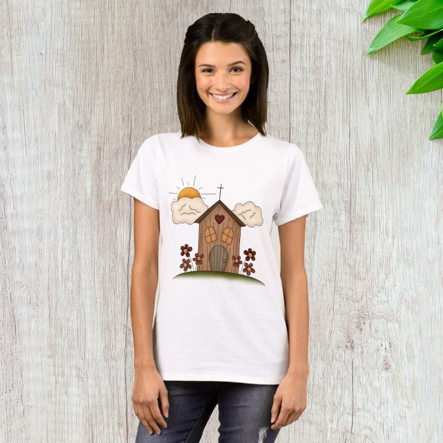 Camiseta Wooden Church (Criador carregado)