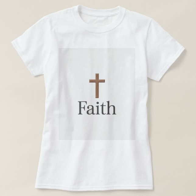 Camiseta Wooden Cross Faith T-Shirt (Frente do Design)