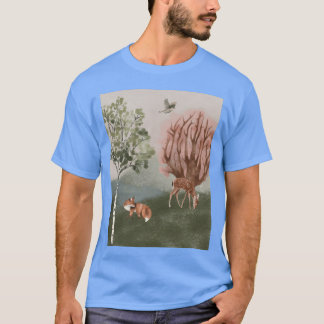 Camiseta Woodland Fo e amigos de aves