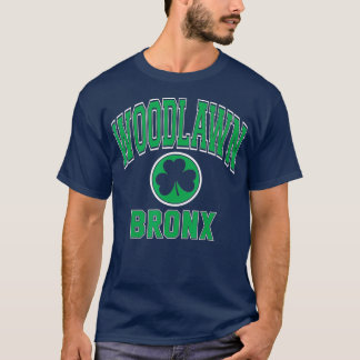 Camiseta Woodlawn Bronx NY Estilo Varsity Shamrock Verde