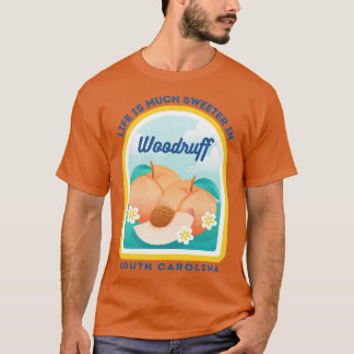 Camiseta Woodruff South olina SC Peach Tourist Souvenir