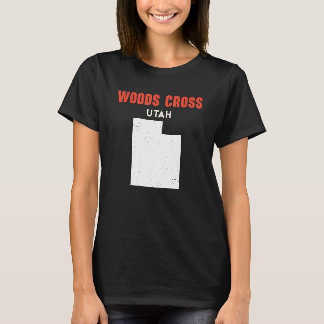 Camiseta Woods Cross Utah USA State America Travel Utahan (Frente)