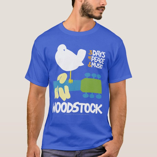 Camiseta Woodstock 3 Days of Peace and Music Poster gift gi (Frente)