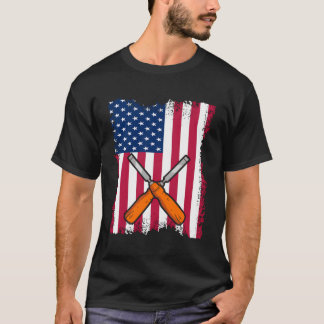 Camiseta Woodworking Vintage U Flag Woodtorner Woodtorner