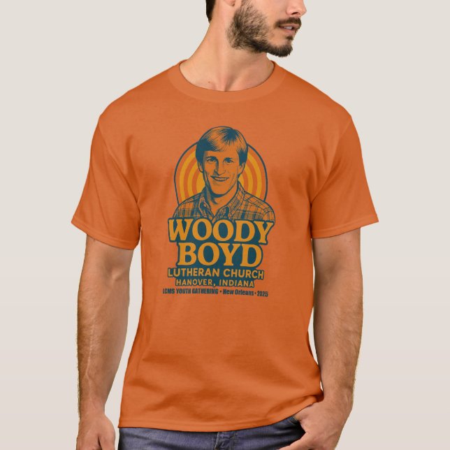 Camiseta Woody Boyd Lutheran Church (Frente)