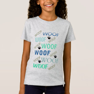 Camiseta WOOF Com Garotas-De-patas