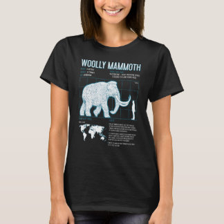 Camiseta Wooly Mammoth Fala Animais Extintos Vintage