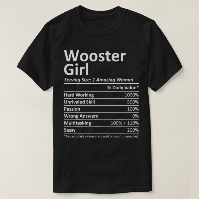Camiseta WOOSTER GIRL OH OHIO Funny City Home Raízes USA Gi (Frente do Design)