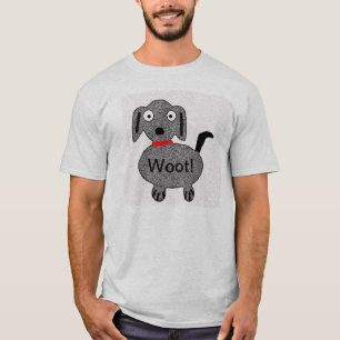 Camiseta Woot! O Tshirt dos homens do filhote de cachorro