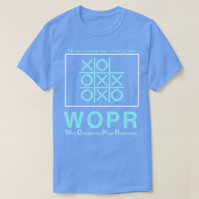 Camiseta WOPR inspirado nos jogos de guerra (Frente do Design)
