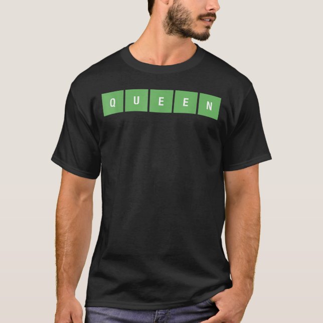 Camiseta Word Game Crossword Puzzle Queen (Frente)