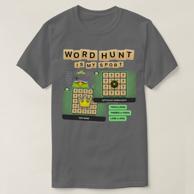 Camiseta Word Hunt 1 (Frente do Design)