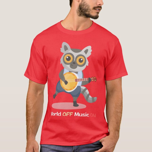 Camiseta Word Off Music On Music Lover presente (Frente)