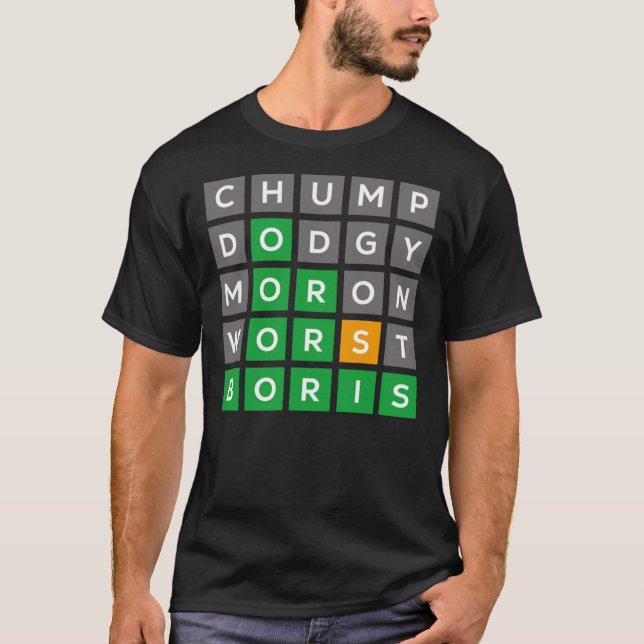 Camiseta Wordle Tory Boris Edition No1 Classic T-Shirt (Frente)