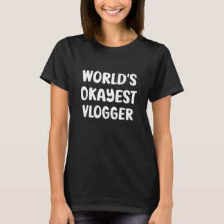 Camiseta Words Okayest Vlogger Engraçado