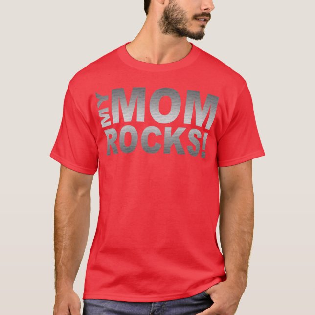 Camiseta wordtease my mom rocks teture friend (Frente)
