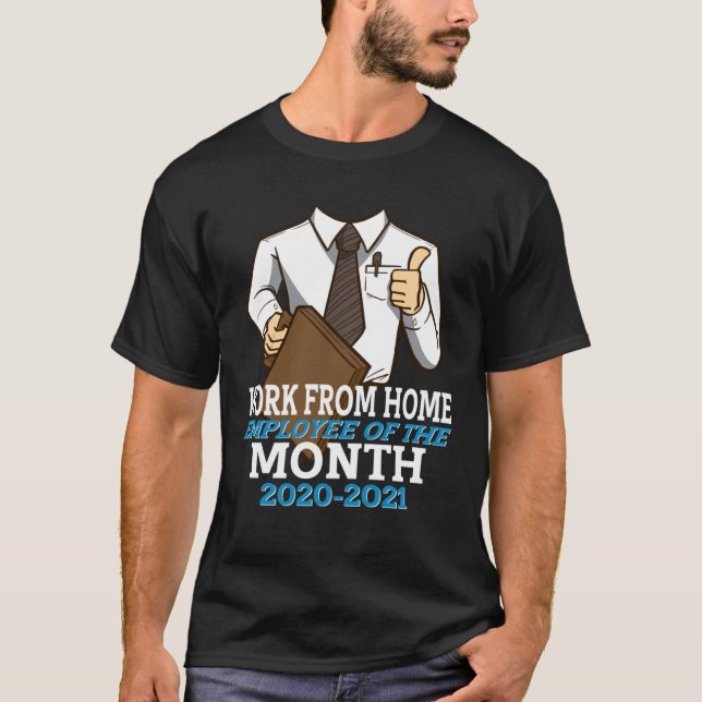 Camiseta Work From Home Employee of the Month 2020 2021 Cos (Frente)