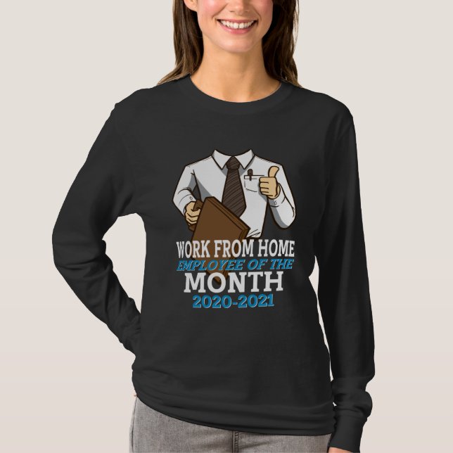 Camiseta Work From Home Employee of the Month 2020 2021 Cos (Frente)