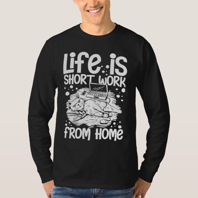 Camiseta Work From Home Office Job Ideas Business Online De (Frente)
