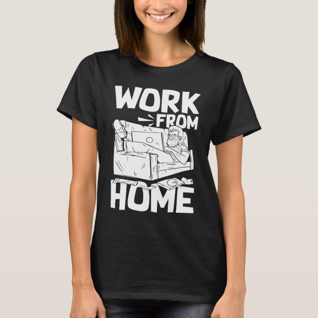 Camiseta Work From Home Office Job Ideas Business Online De (Frente)